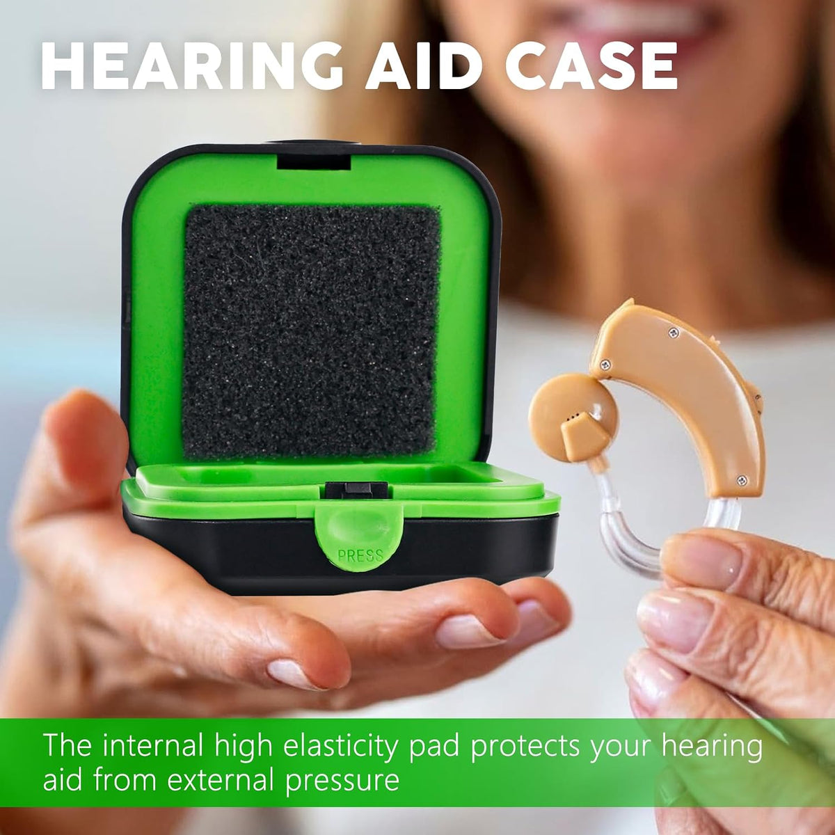 Hearing Aid Case, Waterproof Hearing Aid Travel Case