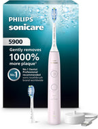 Philips Sonicare 5900 Rechargeable Electric Toothbrush, 2 Brush Heads, Pink | 1000% More Plaque Removal¹, Pressure Sensor, 6 Brush Settings, 21-Day Battery, 2-Minute Guided Timer, HX7132/02