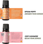 Folkulture Essential Oils Set | 6 Relaxing Fragrance Oils for Diffusers | Green Tea, Cashmere, Ocean Salt and More| Aromatherapy Gift Set for Her, Him | Self-Care Lovers | Self Love Club