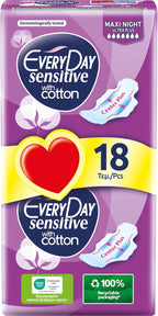 EveryDay Sanitary Pads Overnight 18 pieces