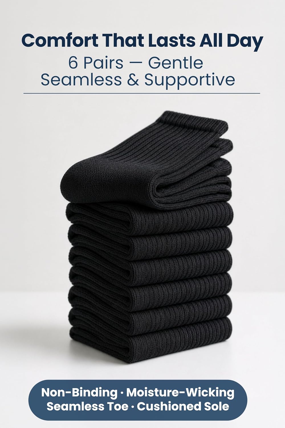 Special Essentials Diabetic Socks Over-the-Calf Men & Women, Non-Binding