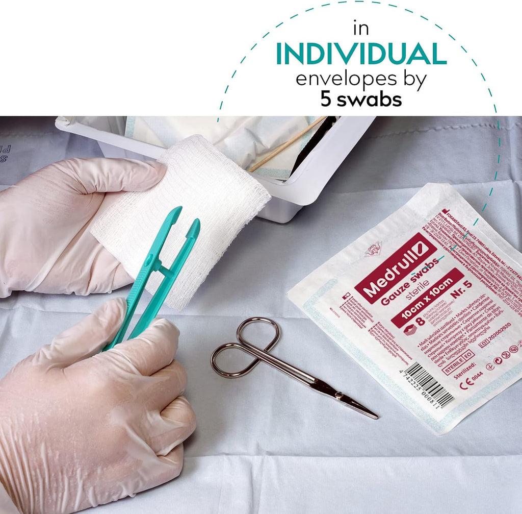 Medrull Wound Dressings and Gauze Sterile 10 cm 5 pieces