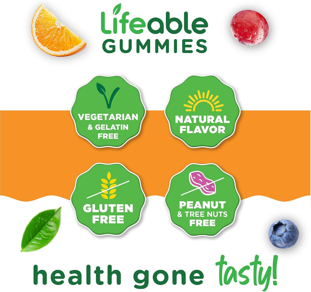 Lifeable Multivitamin with Iron Gummies for Women and Men, 90 Count