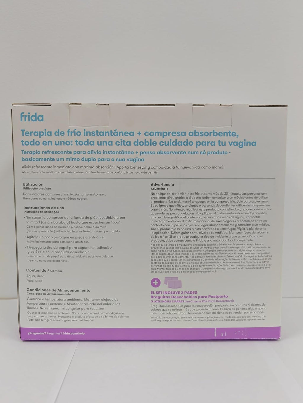 Frida Mom Postpartum Cold Pads, High Absorbency, Instant Cold Therapy, Adhesive, Perineal Area, Pack of 8