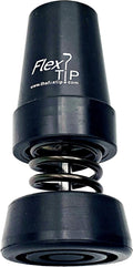 FlexTIP – Round Rubber Replacement Tip for Fashionable Walking Canes – Anti-Shock, Bending, All-Terrain Stability & Traction – Universal Attachment for 3/4” ID Walking Stick, Solid or Aluminum
