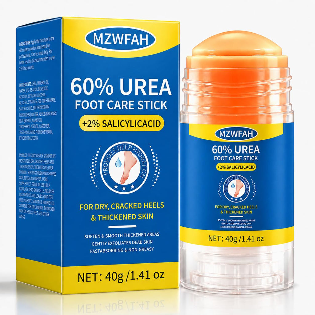 60% Urea Foot Cream Stick with 2% Salicylic Acid, Maximum Strength Urea Foot Cream Callus Remover for Dry Cracked Heels, Hands, Knees, Elbows, Dead Skin Remover Foot Balm 1.41oz