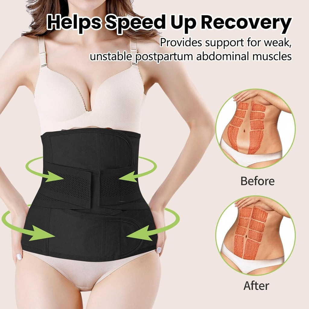 Postpartum Girdle C-Section Recovery Belt Belly Wrap Belly Band | Postpartum Belly Band Post Surgery Pregnancy Belly Support Band Abdominal Binder Shapewear Back Support