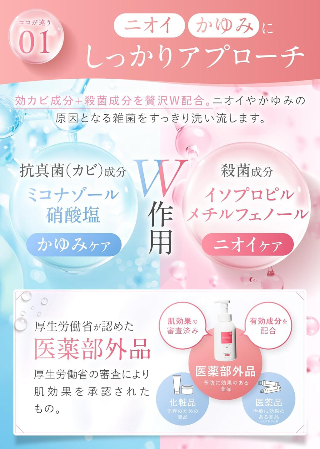 DELIWHITE Cleansers and Soap Fragrance-Free Moisturizing 400mL