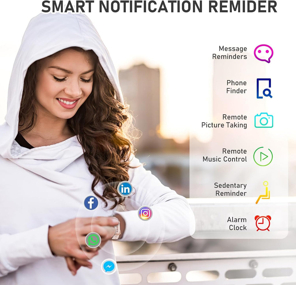 Fitness Tracker for Women Men with Heart Rate/Blood Pressure/Calories | Activity Tracker with 1.1"" AMOLED Screen, Waterproof Step Tracker for Android iPhones, Pink