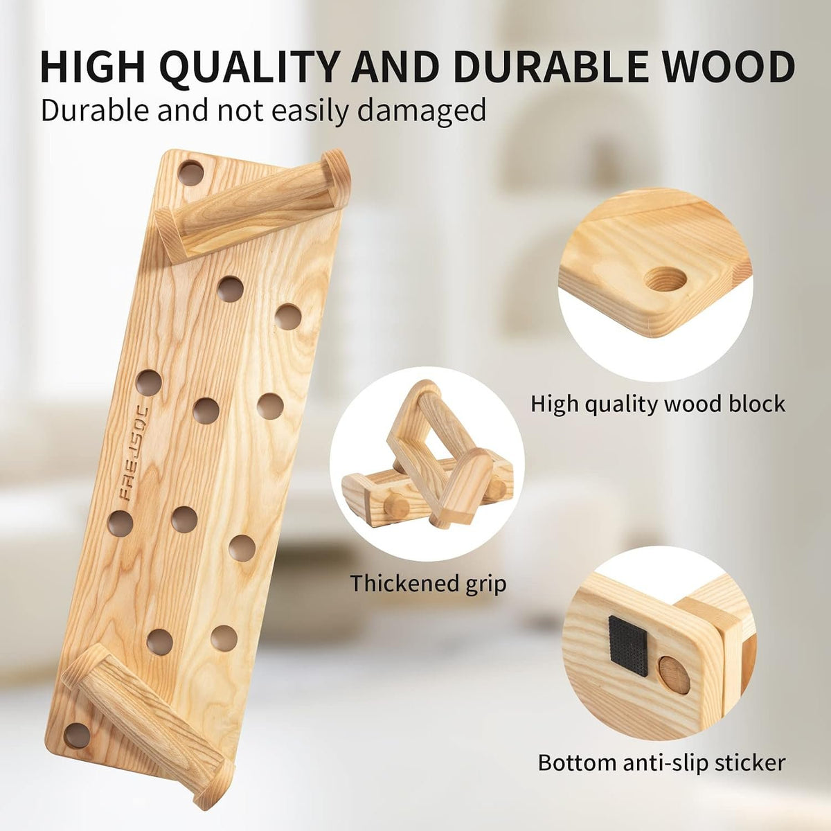 solid wooden Push Up Stands 10 in 1,Push Up Board,Portable Gym Accessories, Strength Training Equipment, Original Patent design – Home Workout Equipment，for men and Women