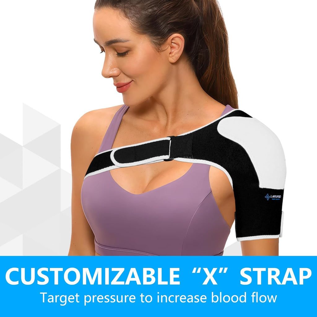 Shoulder Brace for Pain Relief - Adjustable Support for Rotator Cuff Injuries, Tendonitis & Shoulder Recovery, Breathable Neoprene Wrap, Universal Fit for Adults