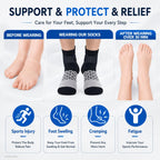 IRAMY Compression Ankle Support Socks Women Wicking Cushioned Athletic Plantar Fasciitis Relief 3/4/6 Pairs
