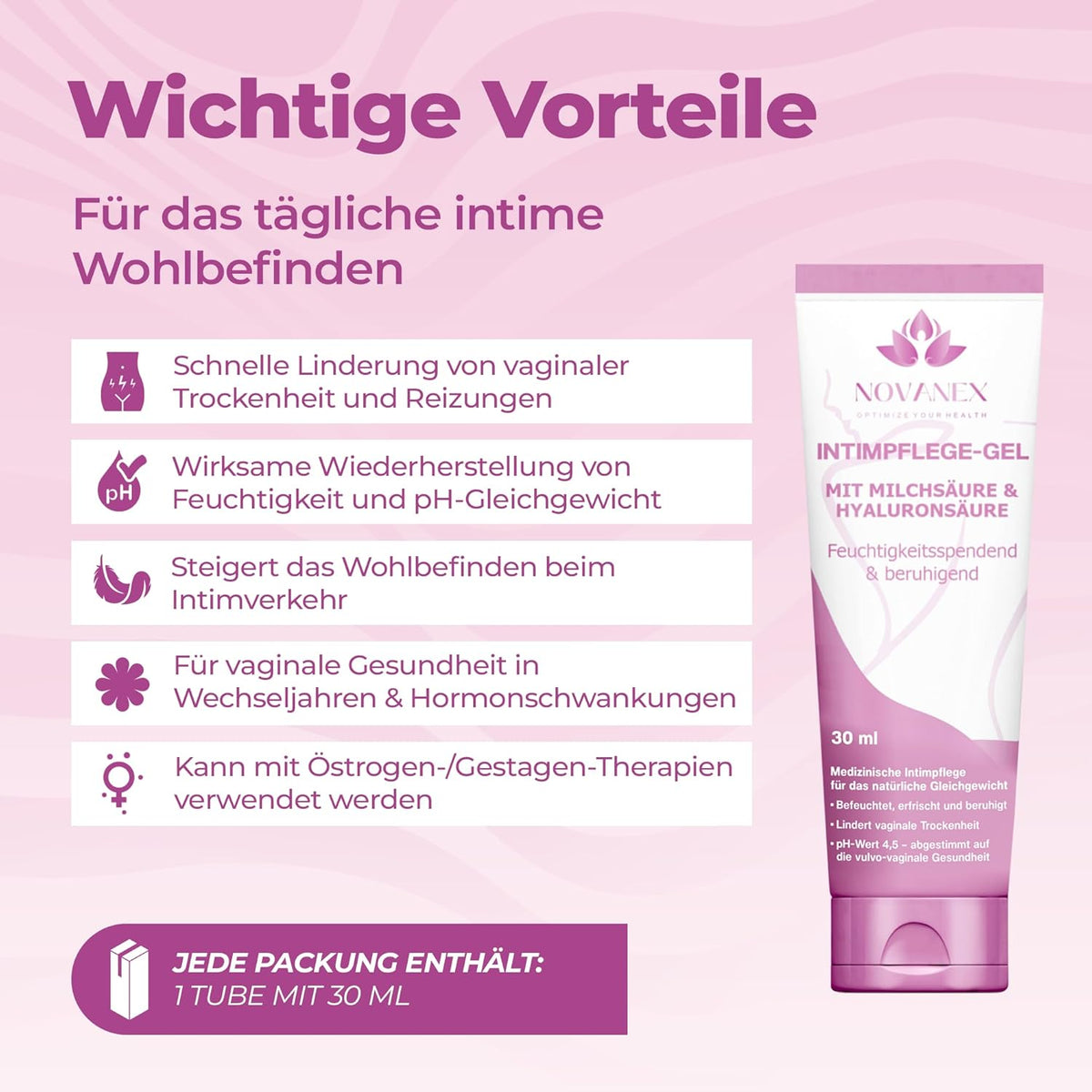Vaginalgel Vaginal Moisturizers Hyaluronic Acid 30 ml
