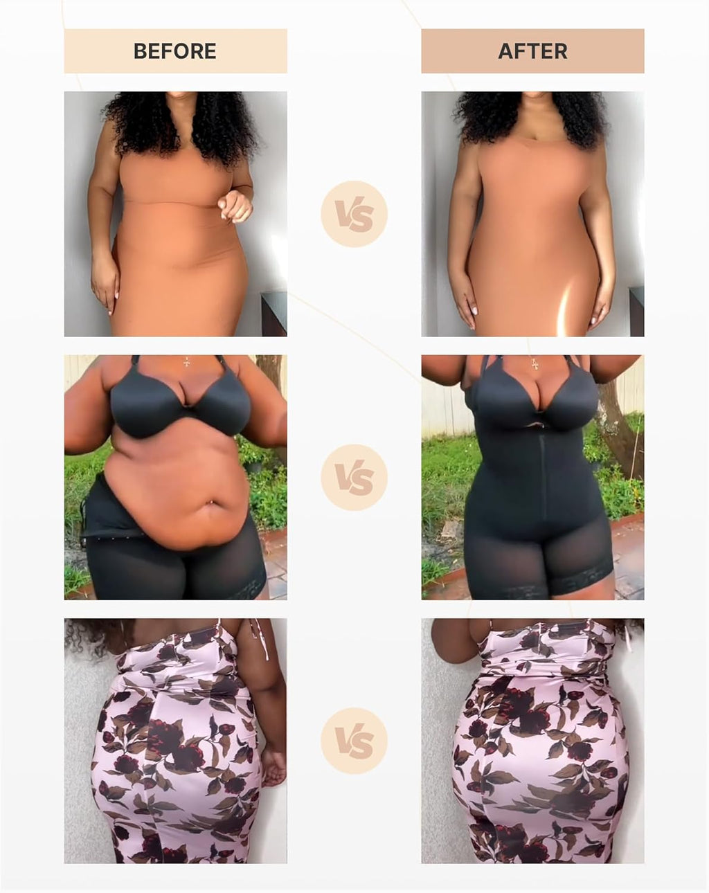 SHAPELLX Fajas Colombianas Shapewear for Women Tummy Control Plus Size Postpartum Body Shaper Butt Lifting Bodysuit