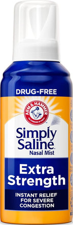 ARM & Hammer Simply Saline Extra Strength Plus Calming Eucalyptus, 4.6 oz | Nasal Mist, Severe Congestion, Saline Nasal Spray