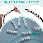 20pcs Oxygen Tube Support Crimp Straightener, White | Oxygen Tubing Support Accessories for Portable Oxygen Concentrator for Oxygen Hose Nasal Cannula