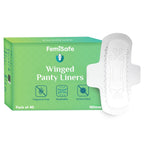 FemiSafe Winged Panty Liners for Women Daily Use 40 Liners |100% Cottony Soft & Fragrance-Free |Anti-Microbial Protection | Ideal for White Discharge, Spotting & Daily Freshness