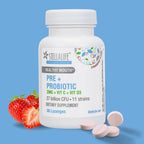StellaLife Oral Prebiotic & Probiotic Lozenges for Teeth and Gums – 27B CFU, 11 Strains, Dental Probiotic for Bad Breath, Immune Support with VIT C, D3 & Zinc (Strawberry Flavor) 30 Day