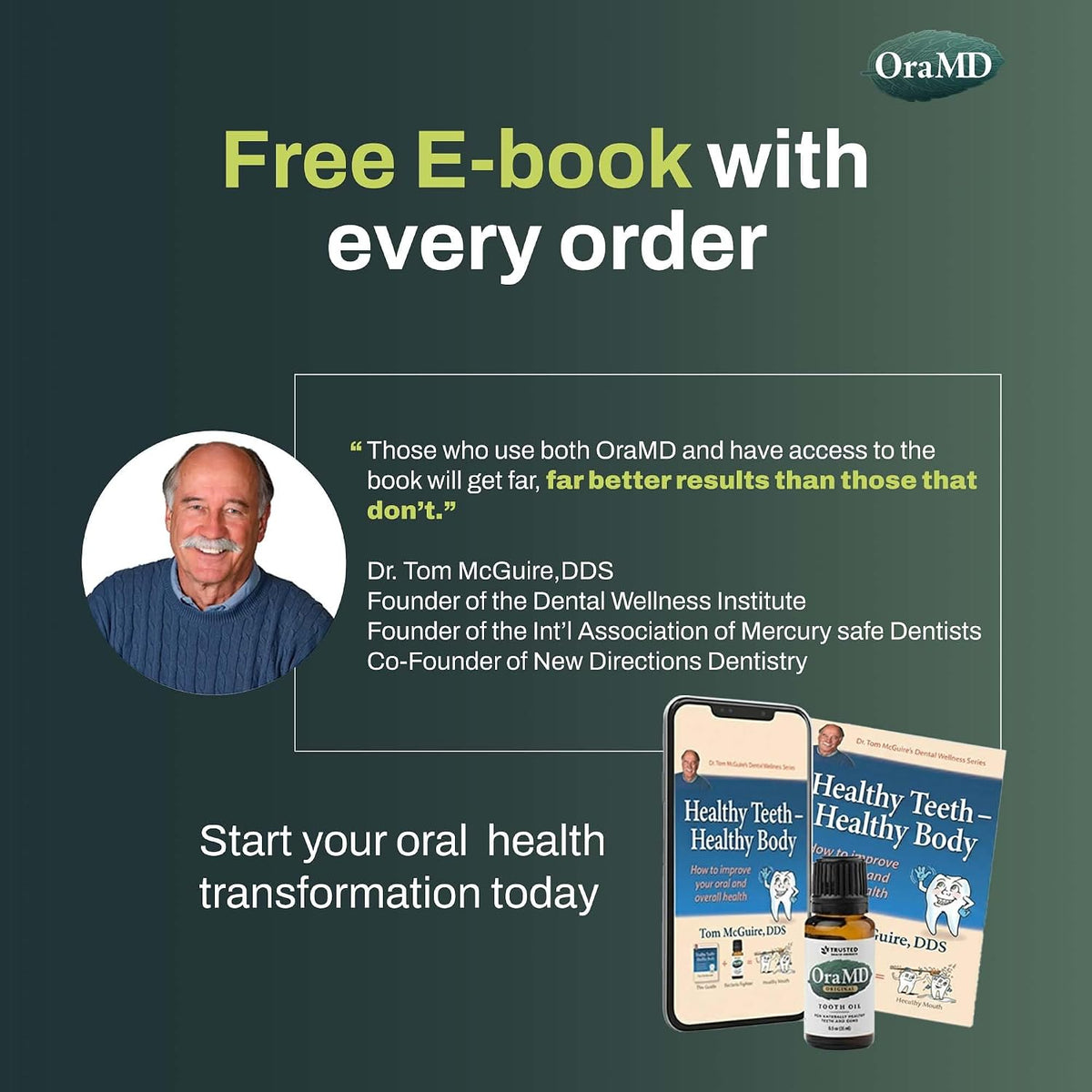 OraMD 4-in-1 Original Tooth Oil - Gum Disease Gingivitis Treatment (1 Pack) | Clinically Tested, Periodontal Disease Treatment, Sensitive Teeth & Gums, Chemical-Free Solution, 250,000+Satisfied Customers