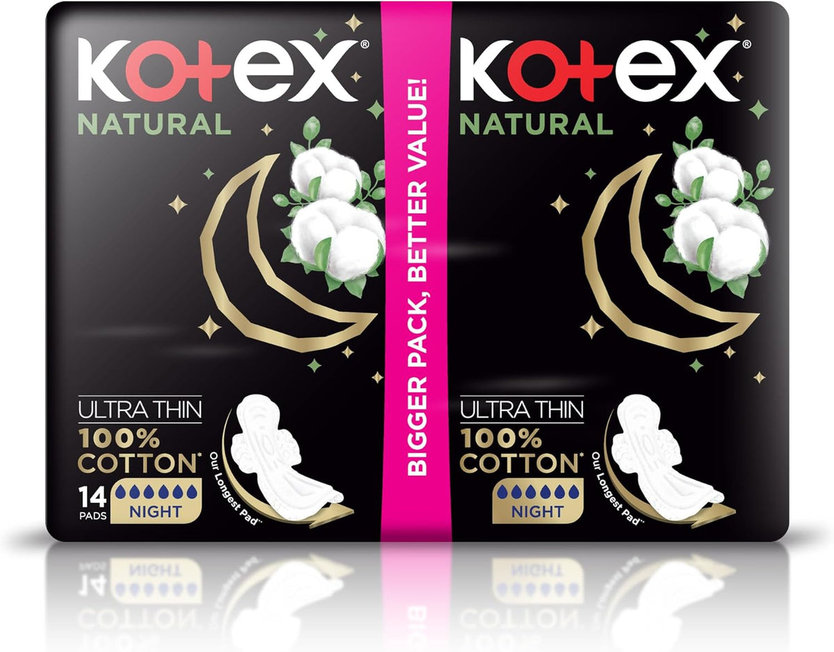 Kotex Sanitary Pads 100% Cotton With Wings