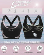 RUNNING GIRL Sports Bras for Women, Molded Cup High Impact Sports Bra Workout Bras for Women High Support Racerback
