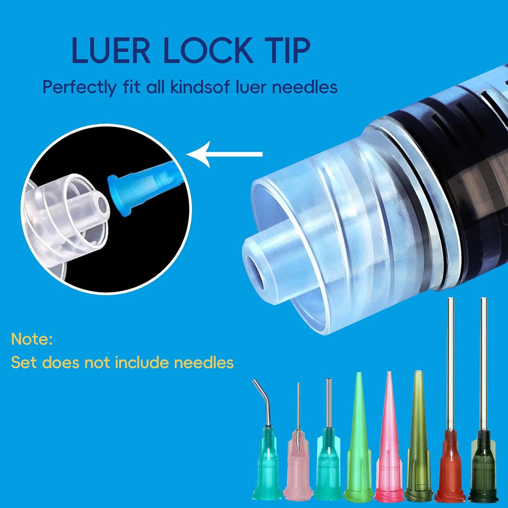 3mL Luer Lock Syringe (No Needle) - Sterile, Individually Wrapped - Pack of 30, Accurate Liquid Measurement, Leak-Proof Design