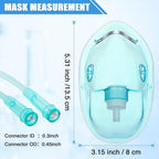 Geiserailie 2PCS L Oxygen Mask with 6.6 Ft Tubing and Adjustable Strap