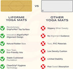 Liforme Classic Yoga Mat - Patented Alignment Design, Ultimate Grip
