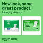 Amazon Basics Men's Incontinence Guards, Maximum Absorbency, Moisture-Wicking with Odor Protection, One Size Fits Most, 104 Count (2 Packs of 52), Packaging May Vary