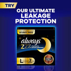 Always Ultra Thin Size 5 Extra Heavy Overnight Pads with Wings Unscented, 34Count, (Pack of 34)