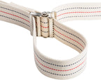 COW&COW Transfer and Gait Belt with Metal Buckle - Transfer Walking and Standing Assist Aid for Caregiver Nurse Therapist 2 inches (Beige with Stripes, 60")