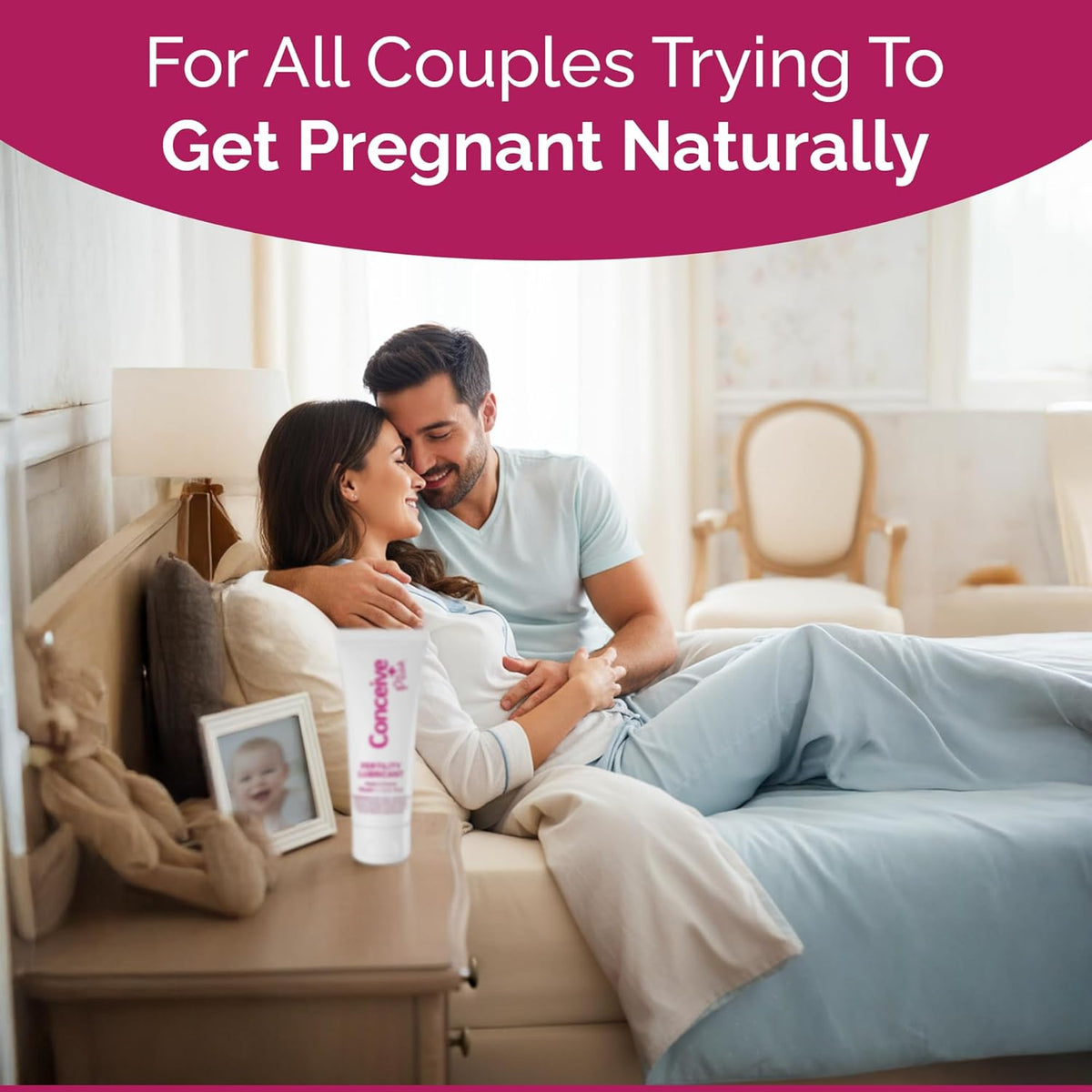 Conceive Plus Fertility Lubricant | Fertility Friendly Water Based Lubricant with Calcium + Magnesium, Non-Sticky Water Based Lubrification, Multi-Use Personal Lube for Conception Support | 75ml
