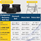 ChongErfei 3 in 1 Postpartum Support Recovery Belly Wrap Waist/Pelvis Belt Body Shaper Postnatal Shapewear,XL Beige