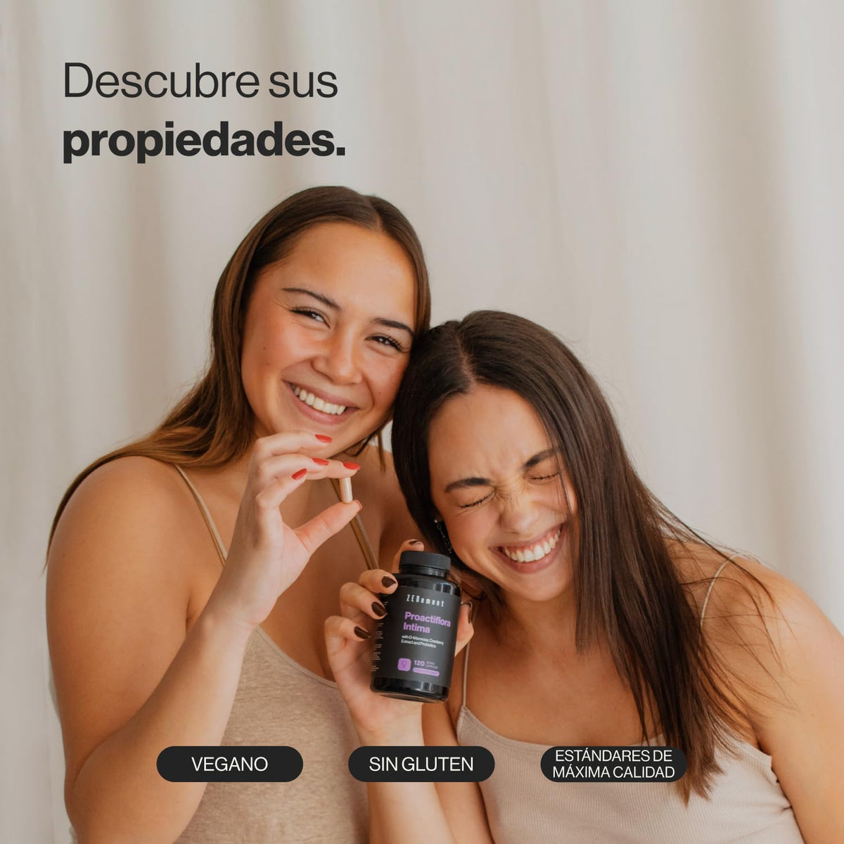 Intimate Proactiflora - With D-Mannose, Lingonberry and 5 Probiotic Strains - 120 Vegan, No Additives, Non-GMO, Gluten Free, Lactose Free, Soy Free - Zenement
