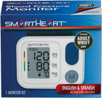 SmartHeart Automatic Wrist Blood Pressure Monitor, Adult | Wrist Cuff, 2-User, 398-Reading Memory, Automatic Inflation & Deflation, Easy-Read Display