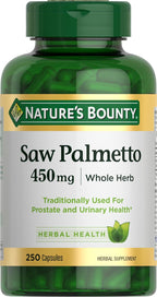 s Bounty Saw Palmetto Dietary Supplements 250 capsules