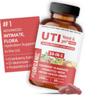 Women’s Vaginal Microflora Probiotic | Supports UTI, Yeast & pH Balance | Daily Hydration Blend with Cranberry, D-Mannose, Aloe & Hibiscus | Odor, Flora & Urinary Tract Care | Vegan, Non-GMO, 60Caps