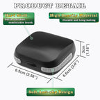 Hearing Aid Travel Case, Hearing Aids Case Hard Pocket Size Small Splashproof 2.16"*2.04"*0.39" Cushioned Interior for 2 Hearing Aids, ITE, RIC, CIC Storage Box (Black)