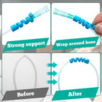 20pcs Oxygen Tube Support Crimp Straightener, Blue