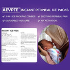 Postpartum Ice Packs, Perineal Cold Pack for Ice Pad Postpartum Care (10 Pads), 2-in-1 Maxi Cooling Pads Postpartum for Women, Disposable High Absorbent Postpartum Pads for Reduce Swelling