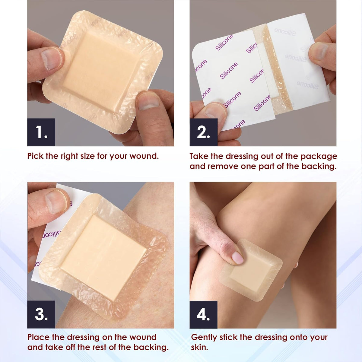 Gauze and Wound Dressings Silicone High Absorbency 7.62 cm