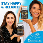 Pure Himalayan Shilajit Ashwagandha High Strength Gummies 300mg Relax, Restore & Mixed Vegan, Plant Based, Non-GMO, Gluten-Free & Gelatin Free, One Month Supply for Both Men and Women