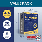 Sumifun 4% Lidocaine Pain Relief Patches 30 Count(Pack of 1) | Maximum Strength Numbing Gel Patch for Back Knee Neck Joint Ache Muscle Soreness Topical Analgesic