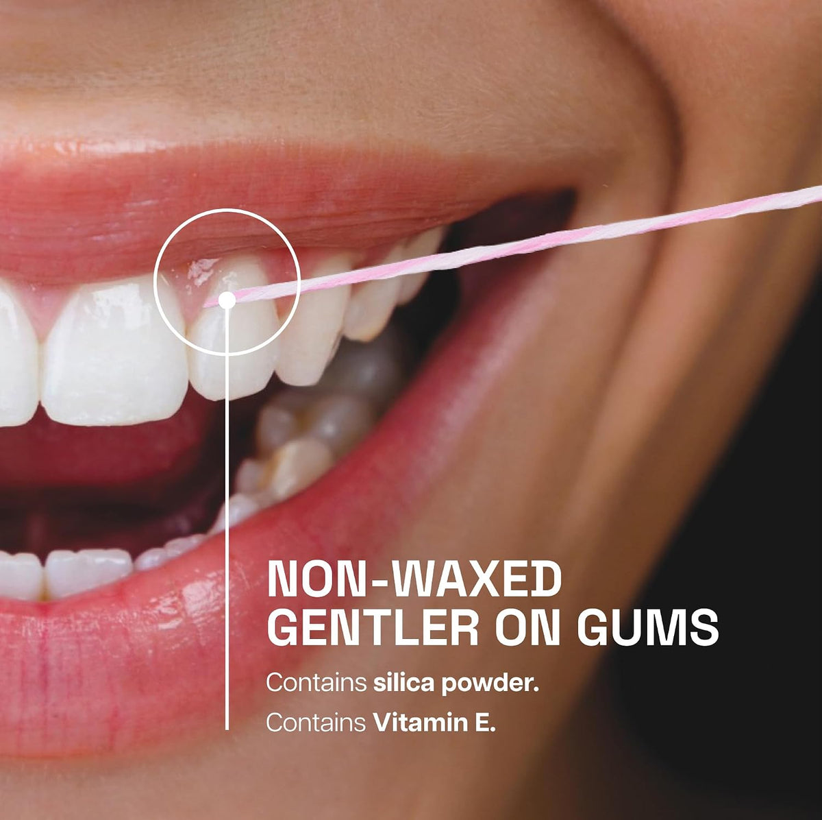 REACH ULTRACLEAN Gentle Gum Care Expanding Floss – Woven, Non-Waxed, PFAS-Free with Vitamin E, for Sensitive Gums, Cinnamon Mint 55YD (3-Pack)