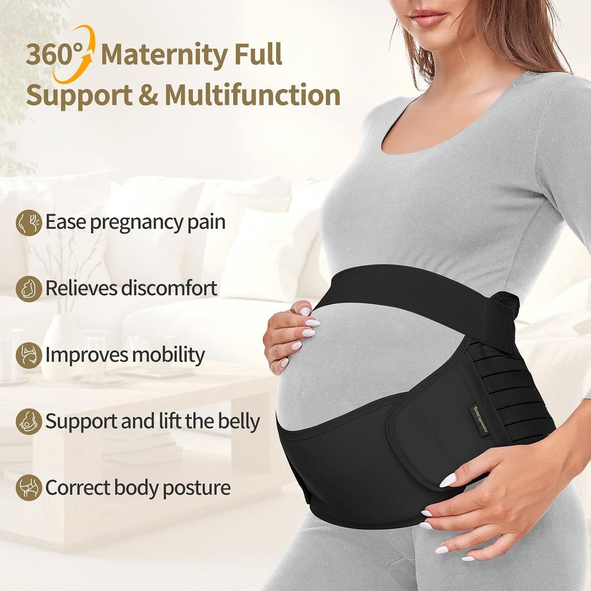 Maternity Belt Pregnancy Belly Band 3 in 1 Support Belt for Pregnant Women