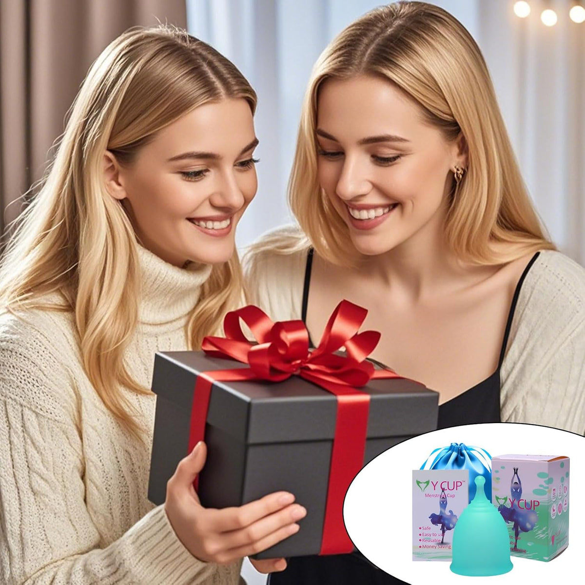 2Pack Menstrual Cup, Reusable Period Cup,Menstrual Disc, Better Alternative To Sanitary Napkins And Tampons