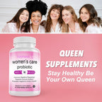 Vaginal Probiotic for Women's pH Balance Health,with Prebiotics &Lactobacillus Probiotic Blend,Boost Immune,Digestive,Gut,Promote Healthy Vaginal Odor & Vaginal Flora,60 Capsules[1-Month Supply]
