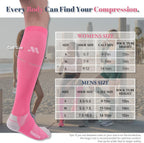 Compression Socks for Women and Men,Mild Support(3 Pairs) Unisex | Knee High,Graduated Compression,L/R Foot Labels,Breathable Fabric,Best for Flying/Nurses/Travel/Cycling/Pregnancy/Daily Wear
