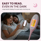 Easy@Home Bluetooth Basal Thermometer: Smart BBT for Ovulation with Large Backlit LCD Screen, 1/100th High-Precision Tracker & 30-Reading Memory | Compatible Premom App | EBT-770