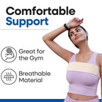 Post Op Breast Augmentation Band - Breast Implant Compression Support Wrap for Post Surgery No Bounce High Impact Stabilizer Strap for Sports Bra Alternative (Fits Most)